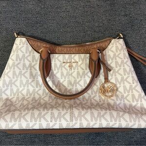 Michael Kors Tan and Cream Satchel